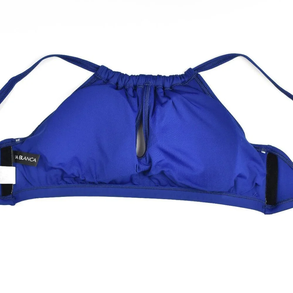 La Blanca Island Goddess Keyhole Bikini and Shirred Hipster Bottom - 34E/8 - Picture 6 of 9